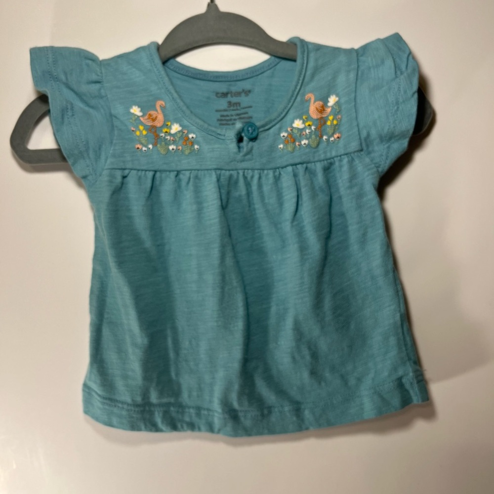 Carter’s cyan greenish-blue top for 3m